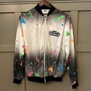 Crayola Vintage 1993 Retro 90th Birthday Celebration Jacket Full Zip Windbreaker
